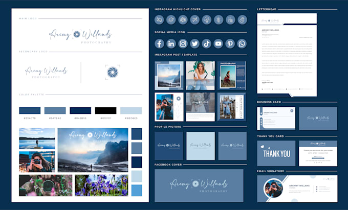 Design a hand drawn feminine signature logo and complete branding kit ...