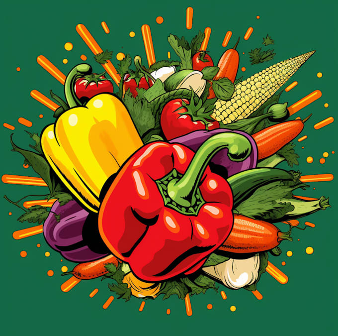 Design pop art food about your food by Kecekndikwao Fiverr