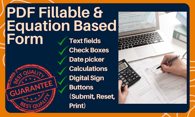 create fillable PDF and equation based editable forms