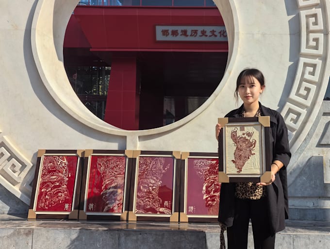 hand carved woodblock prints