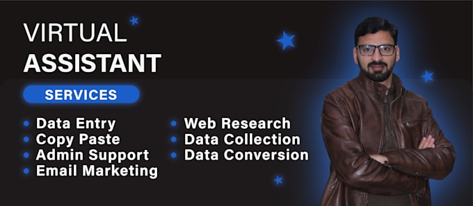 be your virtual assistant for data entry, typing, and web research work