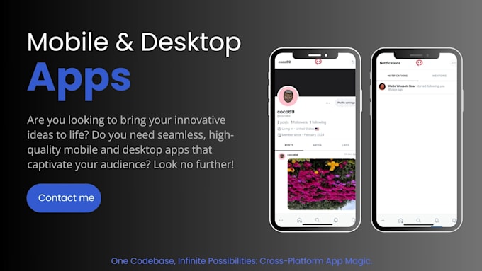 develop native and hybrid apps for mobile and desktop platforms
