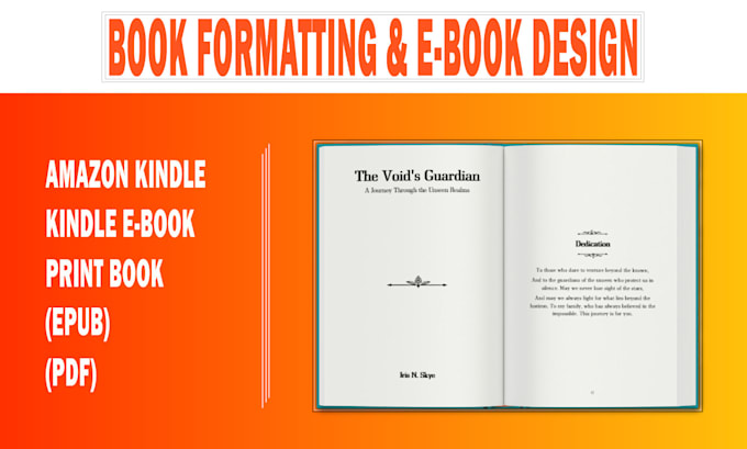 do book formatting, book design, ebook design ,book interior design