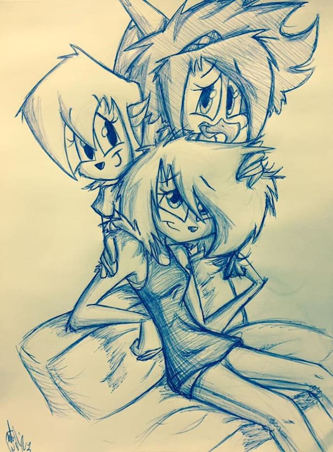 sketch your original character animal or human