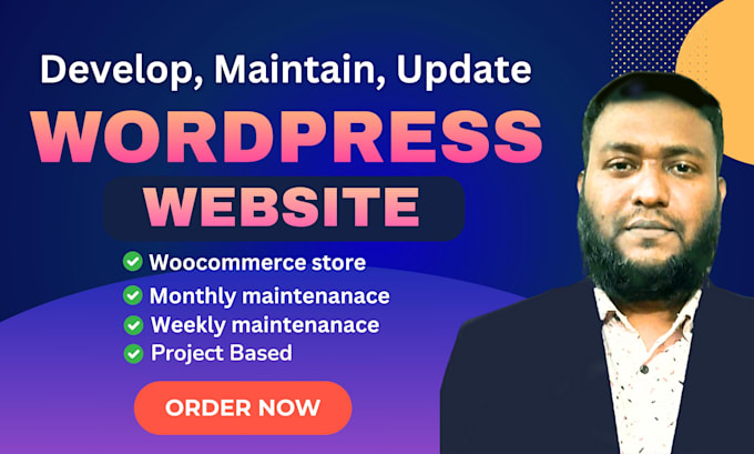 provide wordpress website maintenance woocommerce support