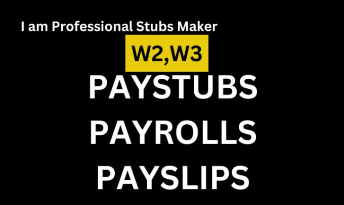 Make Paystub Payroll Adp Payslip Paychecks, W2 W3, 1099 Tax Calculated 