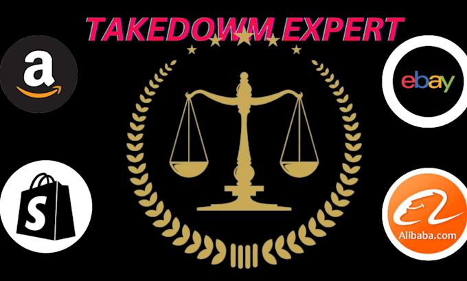 do dmca takedown to remove copyright infringement on amazon, shopify, ebay,etsay