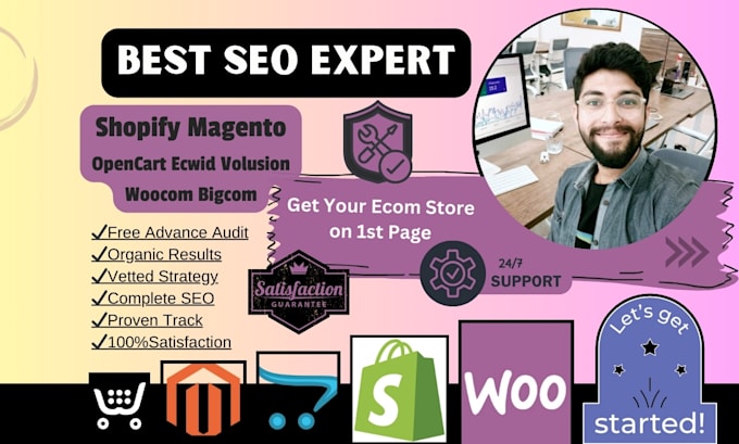 shopify SEO and optimize magento, opencart, ecwid, woocommerce