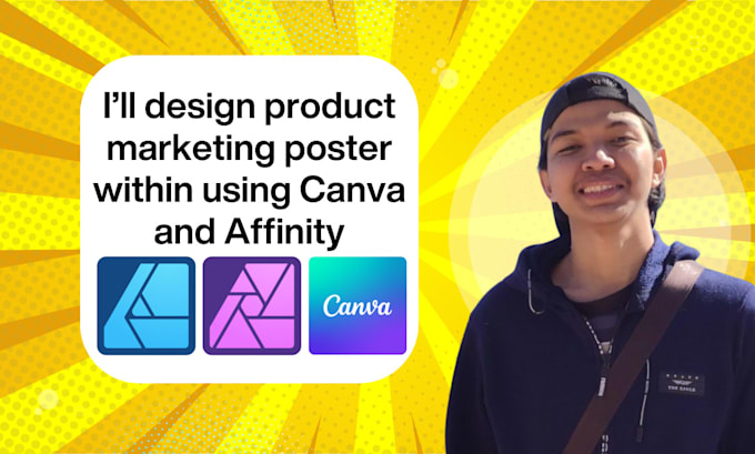 design product marketing poster using canva and affinity