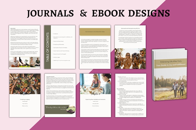 Design custom journal planner calendar and ebook design by