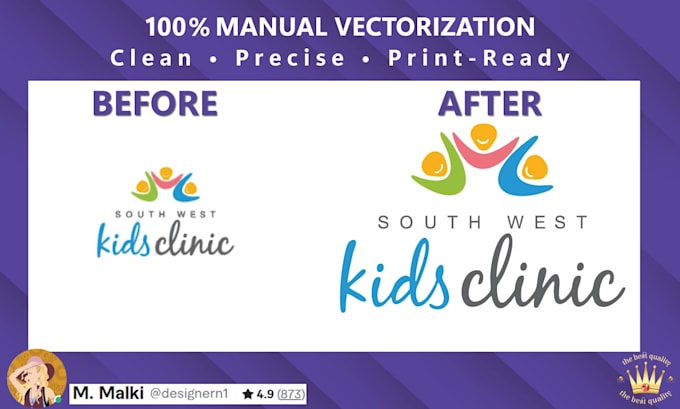 manually vector trace logo, image, or design