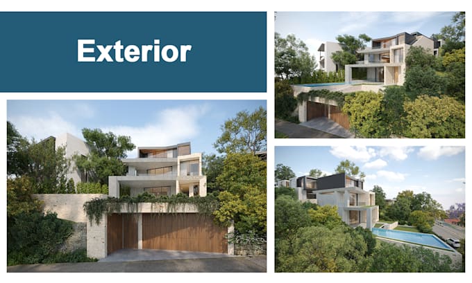 design the exterior of the house and render realistic images