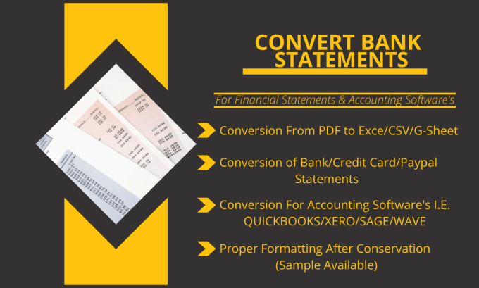 Convert Bank Statement Pdf To Excel Csv For Qbo And Xero By Doctoradeel Fiverr 3642