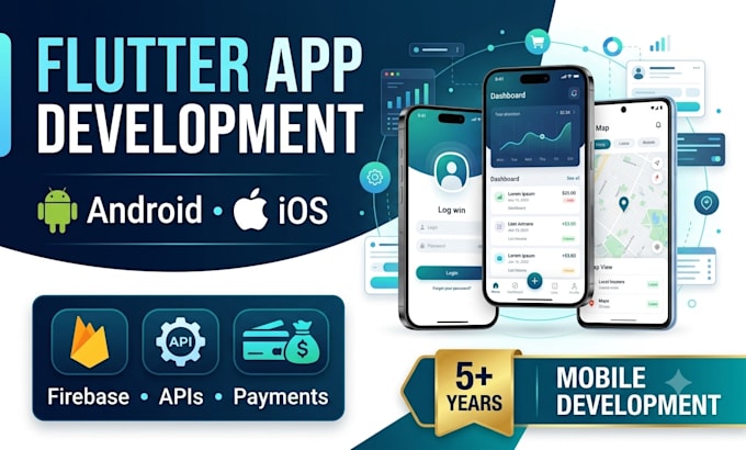 develop a professional flutter app for android and ios
