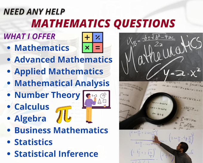 help you in mathematics questions and problems