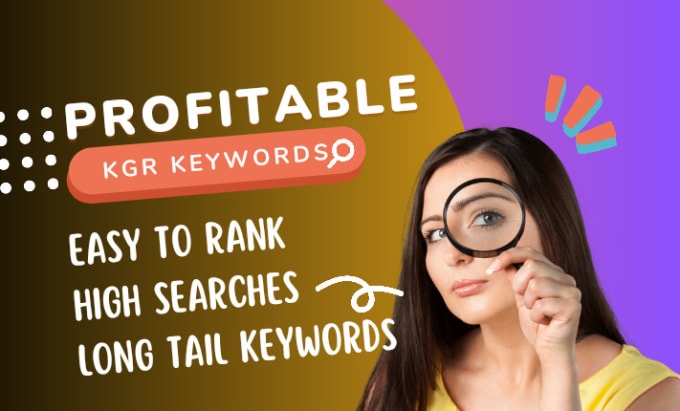 I will do profitable kgr keyword research to find long tail kws