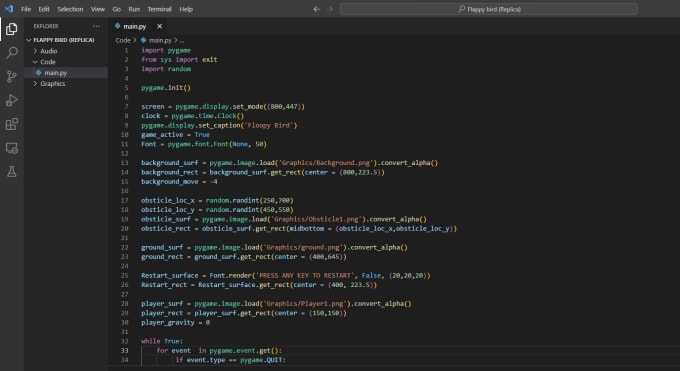 Make you a full game using pygame by Alexyoung927 | Fiverr