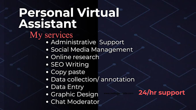 be your virtual assistant for administrative, data entry, and research task