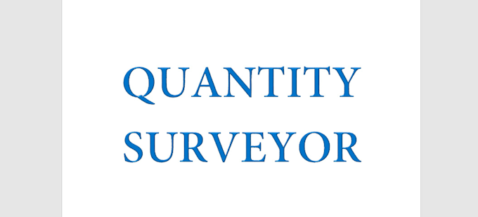 be your quantity surveying tutor