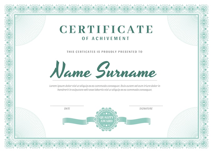Eye catching certificate designs for special achievements by ...