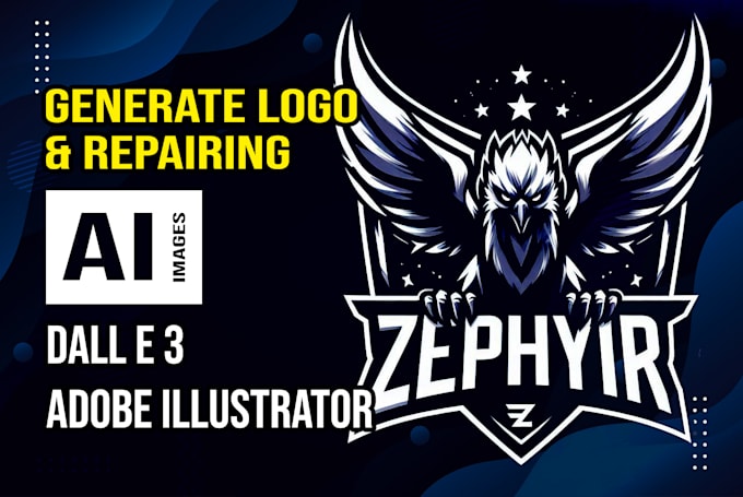 create dall e 3 ai logo and repair using illustrator