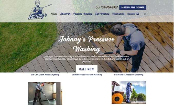 Design pressure washing website power washing soft wash website by ...