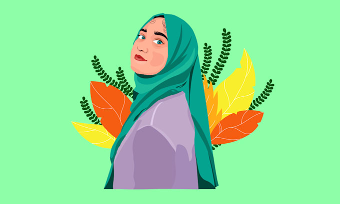 create unique modern flat design illustration for you