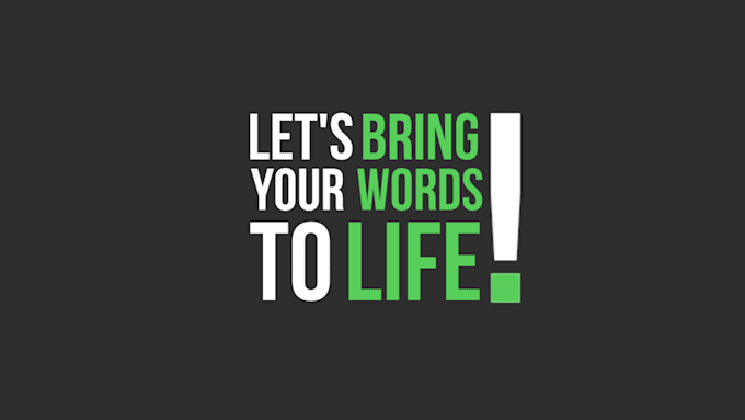expertly transform your words with expert kinetic typography and text animation