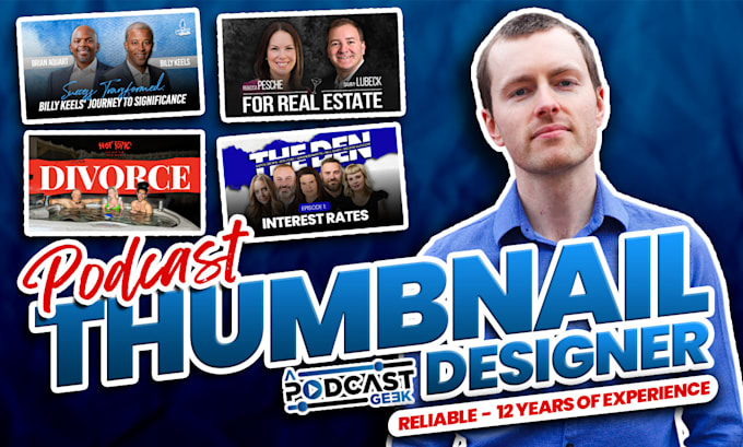 produce an engaging podcast thumbnail and optimized title