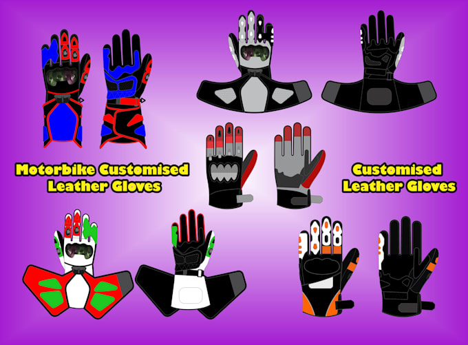 leather racing motorbike gloves