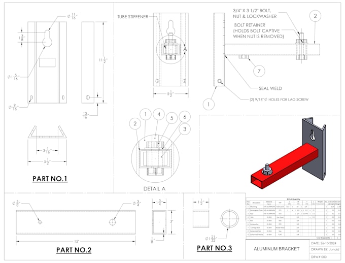 do design manufacturing drawing ,sheet metal design in solidworks