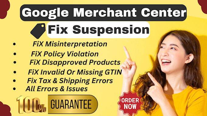 fix google merchant suspension and misrepresentation