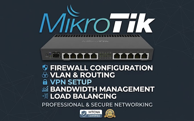 configure mikrotik router, routeros, VPN, and firewall