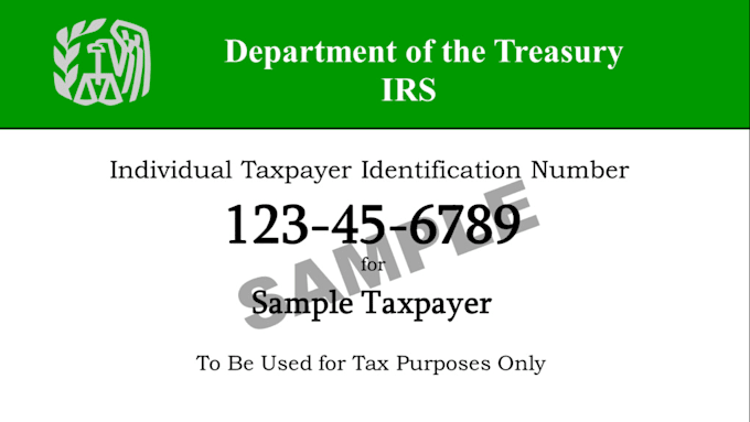 Get An Individual Taxpayer Identification Number Itin To File Your