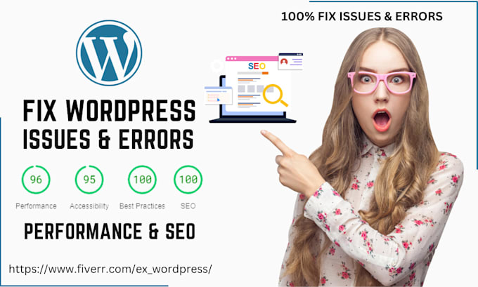 fix wordpress issues, errors, performance, and SEO