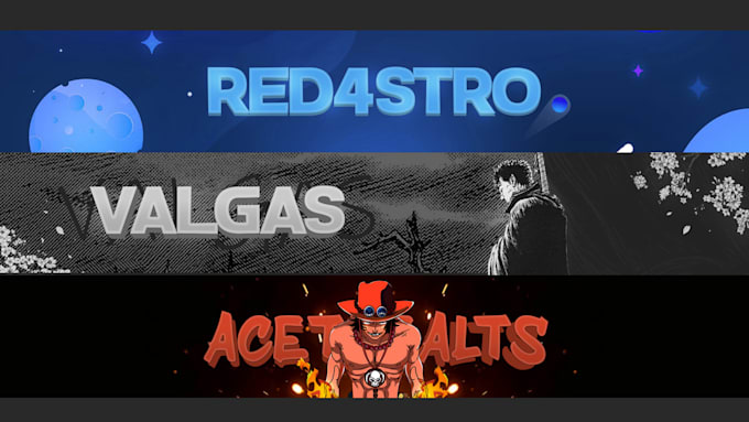 design a youtube, twitch, kick, facebook, twitter banner