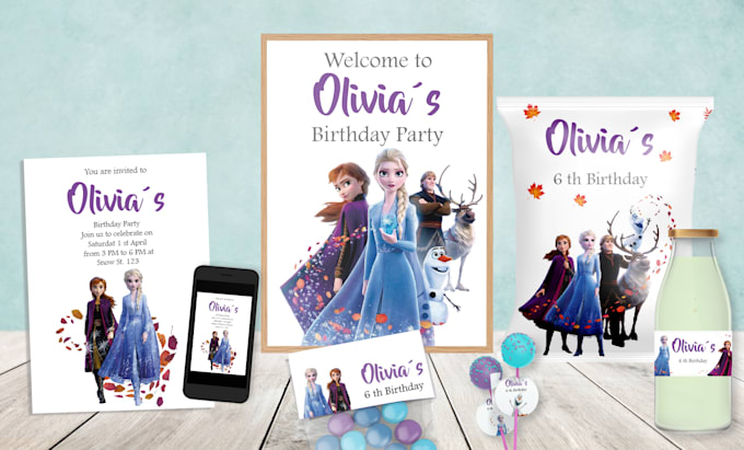 Create your party printables by Fenixprintables | Fiverr