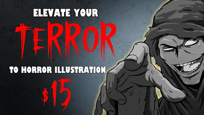 draw horror illustrations for your thumbnail or novel