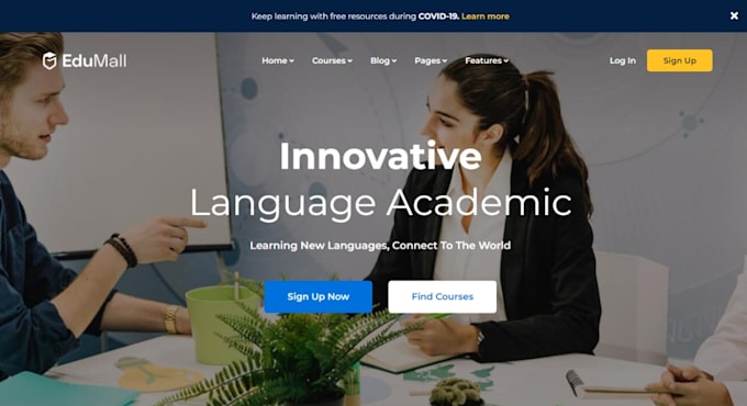 design educational website elearning website lms website education website
