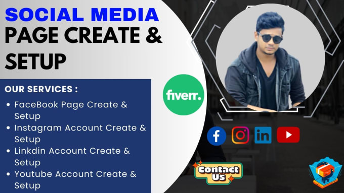 I will create, setup facebook page,social media setup