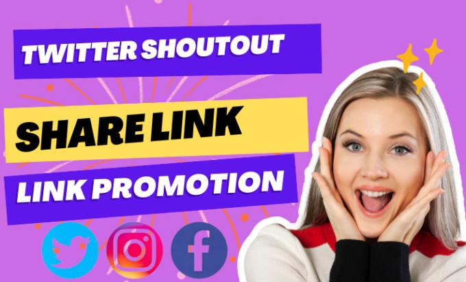 I will promote, share link to 100m fb twitter, instagram, targeted audience