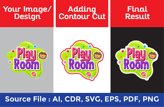 contour cut your image or design in format vector