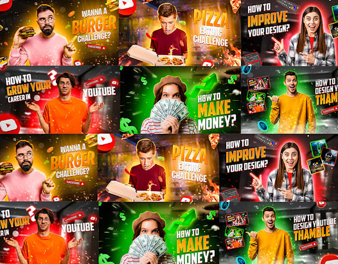 design catchy youtube thumbnail