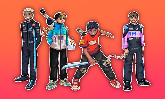 design a stylized character portrait