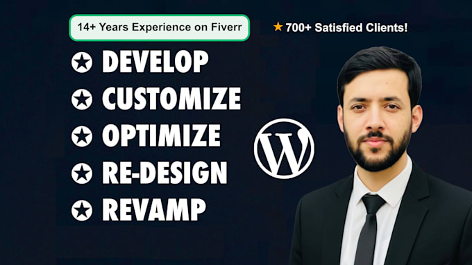 build wordpress website design, development or redesign business website