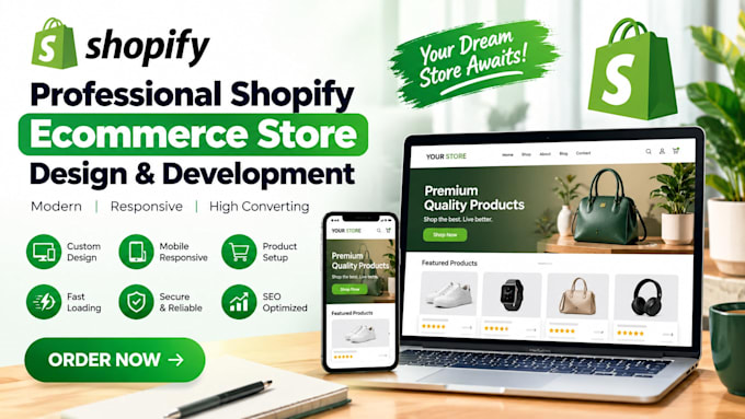 create shopify ecommerce store and will do shopify website