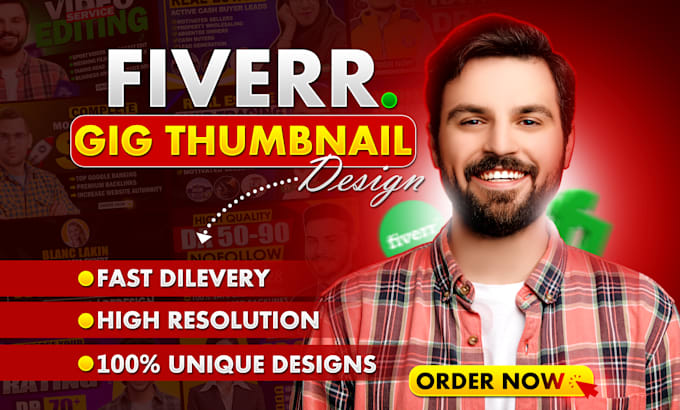 create eye catching fiverr gig image, cover, thumbnail design