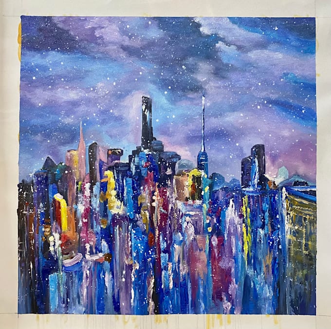 paint custom canvas painting in oil or acrylic