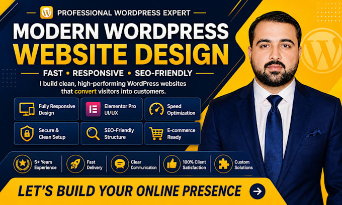 design or redesign wordpress website with elementor and speed optimize