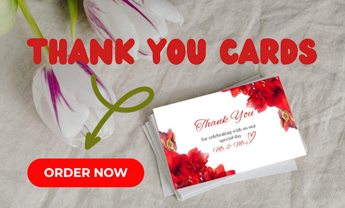 design simple and elegant amazon thankyou card for you